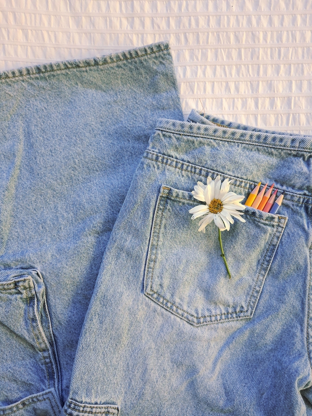 PACSUN - LIGHT WAS CARGO STRAIGHT JEANS🎨🌻☀️ - Picture 1 of 6